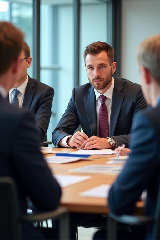 Pasukan eksekutif dalam mesyuarat lembaga pengarah